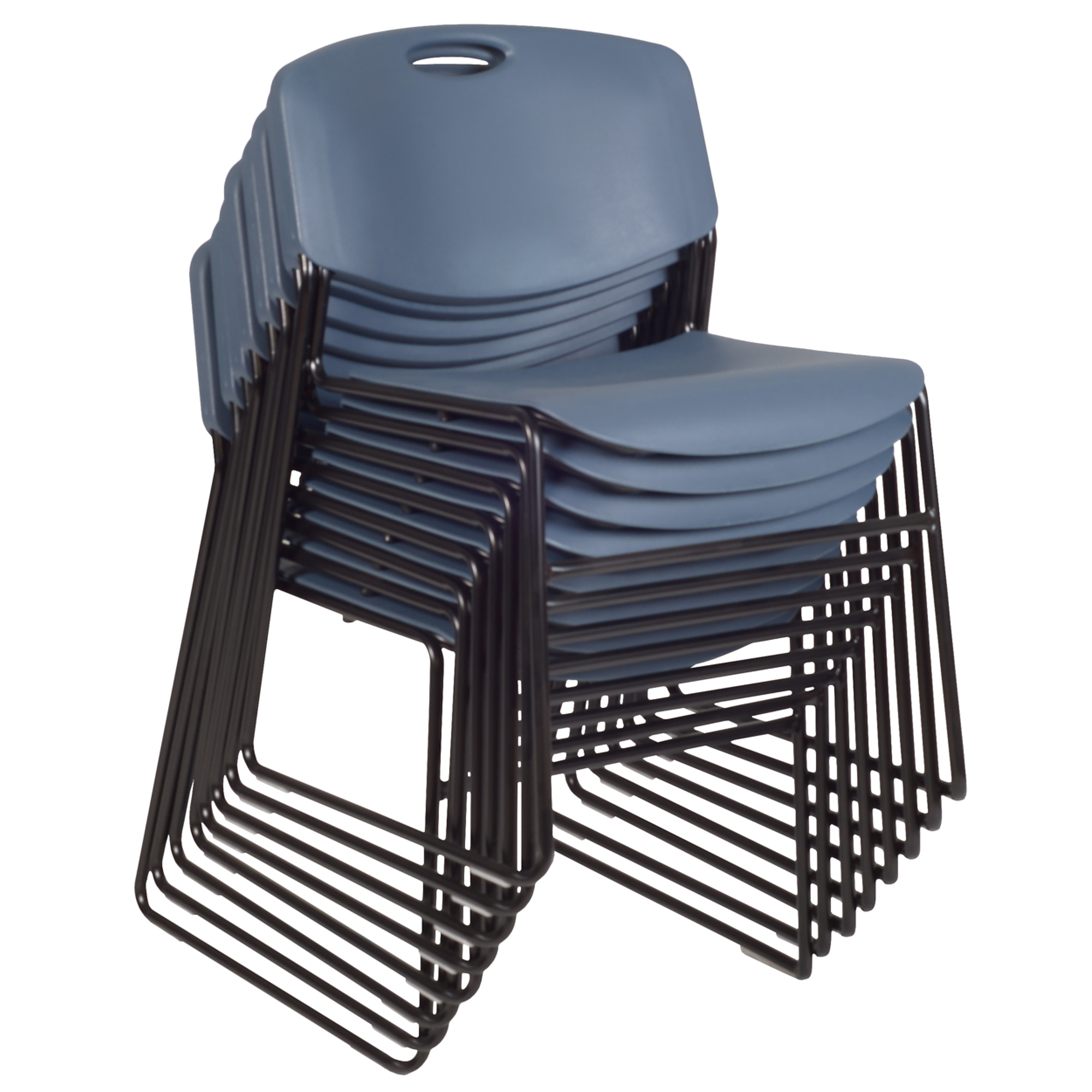 Regency Furniture, Zeng Ultra Compact Armless Stackable Chair Blue, Included (qty.) 8 Model# 4400BE8PK